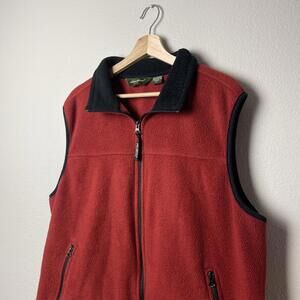 vintage eddie bauer full zip polartec fleece vest